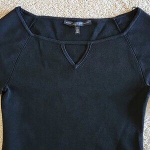 NWOT White House Black Market Black Short-Sleeve Top X Small